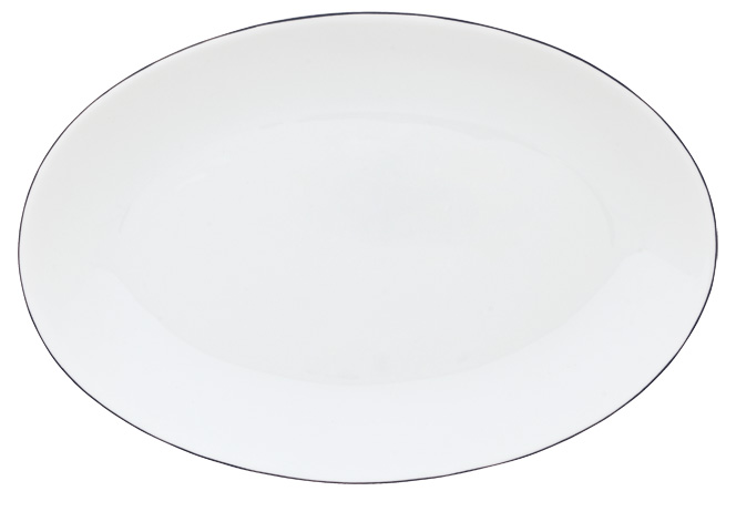 Oval dish small black ink - Raynaud